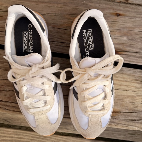 Adidas Women’s Run 70 2.0 White and Black Sneakers - Picture 10 of 16